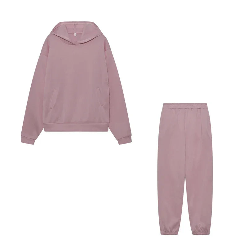 2024 Trend Casual Fashion Thickened Long-Sleeved Sweater Pants Two-Piece Cap Suit