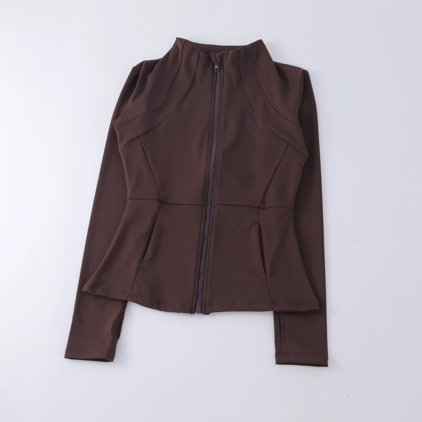  Long Sleeve Stand-Up Collar Yoga Tops